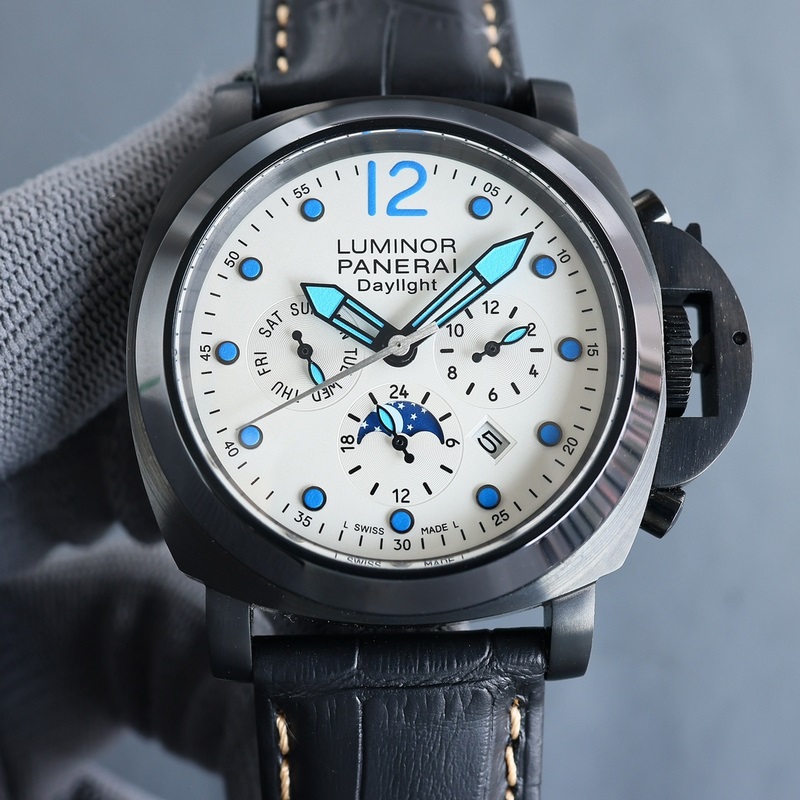 大廠首發-沛納海系列實拍圖 升級版【最高版本】沛納海 動能儲備 日月星辰顯示 意