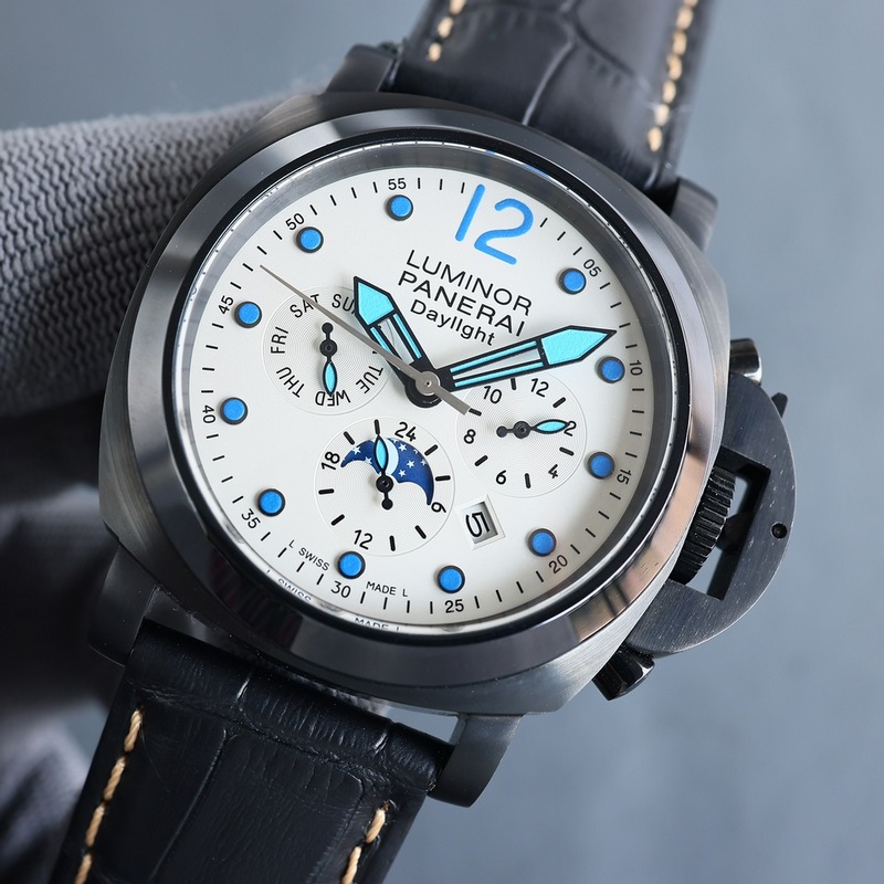 大廠首發-沛納海系列實拍圖 升級版【最高版本】沛納海 動能儲備 日月星辰顯示 意