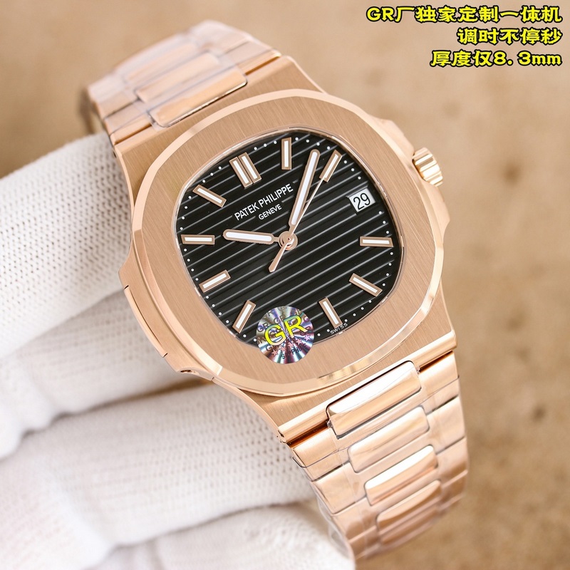 GR廠(chǎng)，期待已久得全紋金款式，定制一體機(jī)，厚度僅8.3mm，調(diào)時(shí)針不停秒，調(diào)時(shí)針
