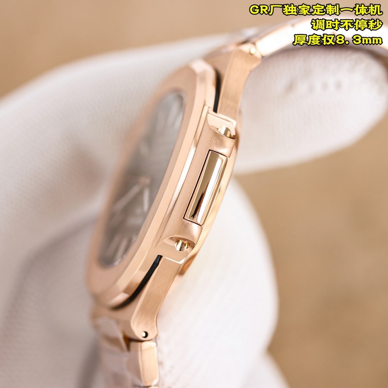 GR廠(chǎng)，期待已久得全紋金款式，定制一體機(jī)，厚度僅8.3mm，調(diào)時(shí)針不停秒，調(diào)時(shí)針