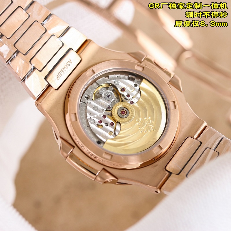 GR廠(chǎng)，期待已久得全紋金款式，定制一體機(jī)，厚度僅8.3mm，調(diào)時(shí)針不停秒，調(diào)時(shí)針