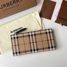 活力裝飾標志性 Burberry 格紋環保帆布二折卡包 【B家】原單出品 ～～