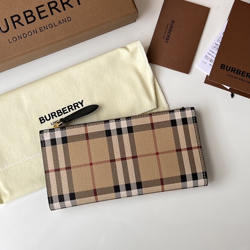 活力裝飾標志性 Burberry 格紋環保帆布二折卡包 【B家】原單出品 ～～