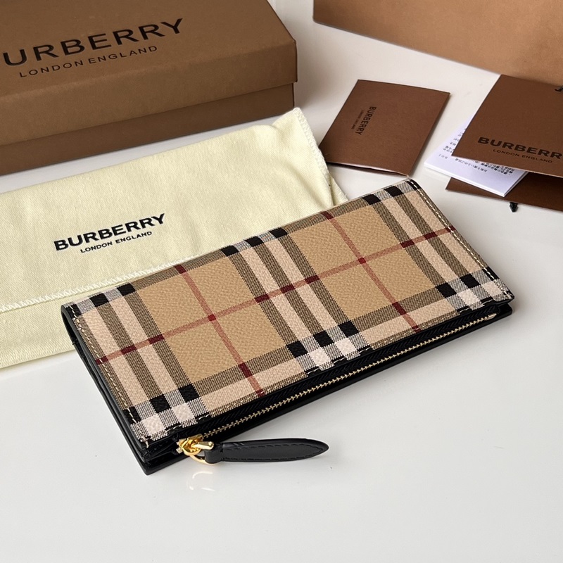 活力裝飾標志性 Burberry 格紋環保帆布二折卡包 【B家】原單出品 ～～