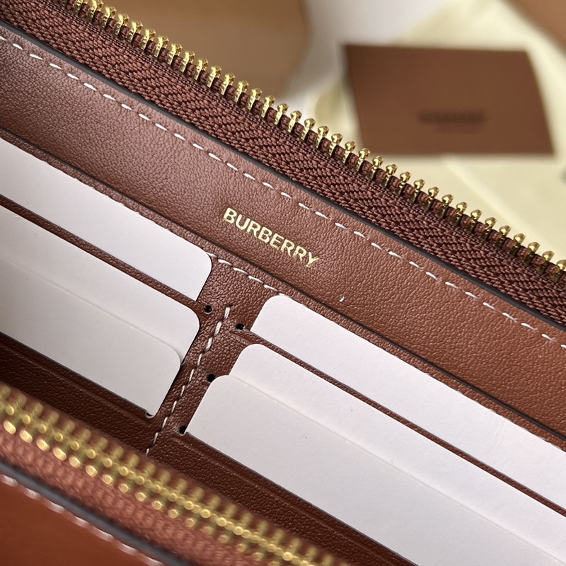 活力裝飾標(biāo)志性 Burberry 格紋環(huán)保帆布全拉鍊錢(qián)夾 【B家】原單出品 ～～