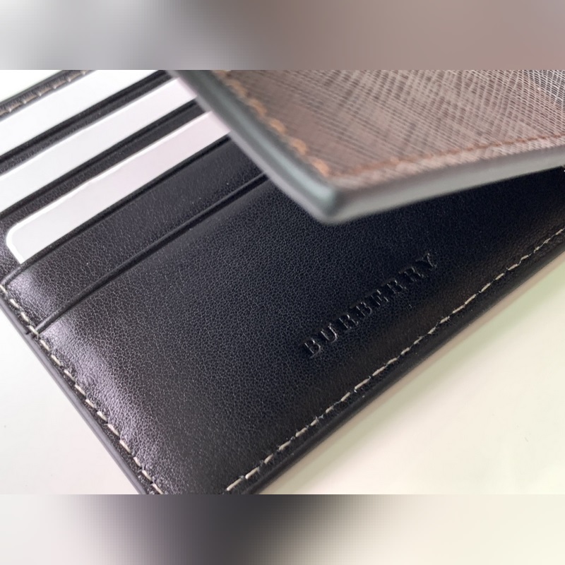 Vintage 格紋環(huán)保帆布兩折短夾 【B家】原單出品 ～～ 采用進口柔軟小牛皮