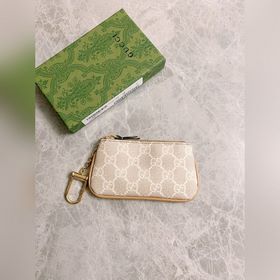 GG全新小零錢包～口紅包 采用進(jìn)口牛皮拼PVC ， 搭配精緻原工廠雙g五金 ，靈