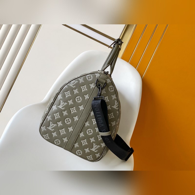 頂級原單動態芯片 M12504 這款Keepall 50旅行包小牛皮Monogr