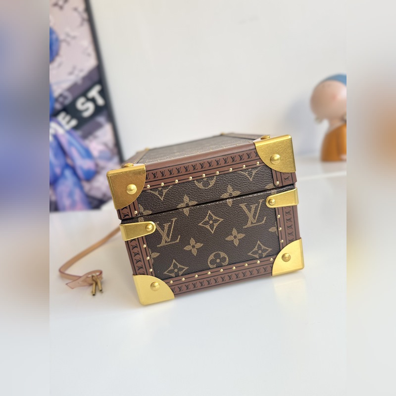 『動態芯片配專櫃包裝』 海外原單M20292老花杏色珠寶箱 首飾盒獨家實拍！ C