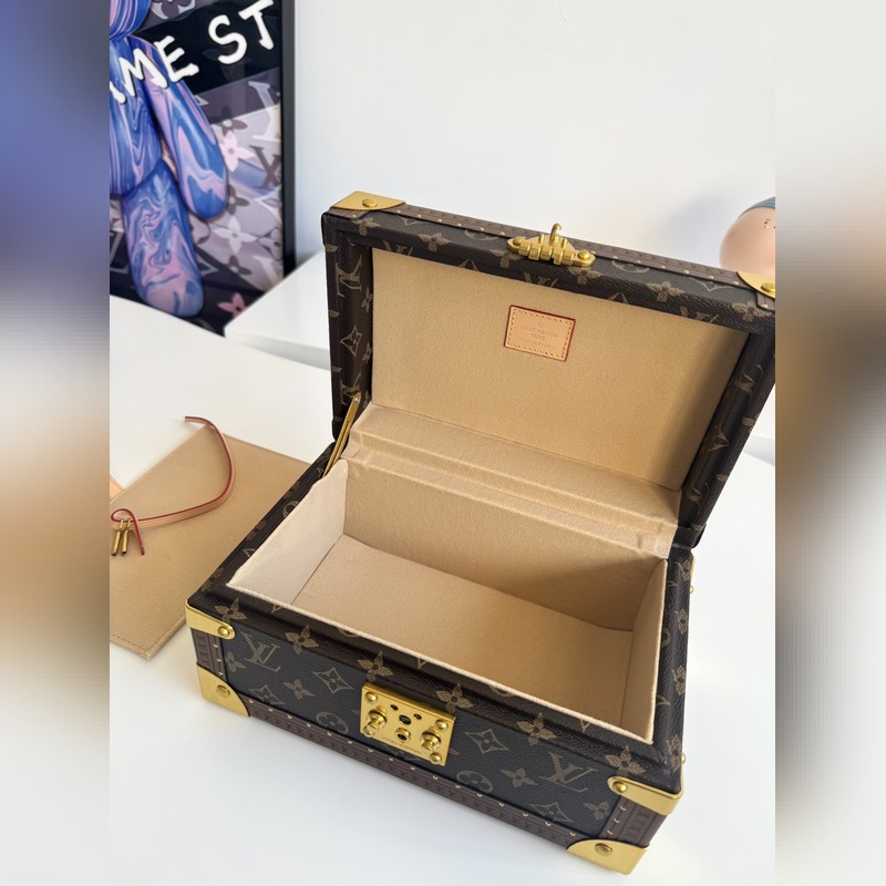 『動態芯片配專櫃包裝』 海外原單M20292老花杏色珠寶箱 首飾盒獨家實拍！ C