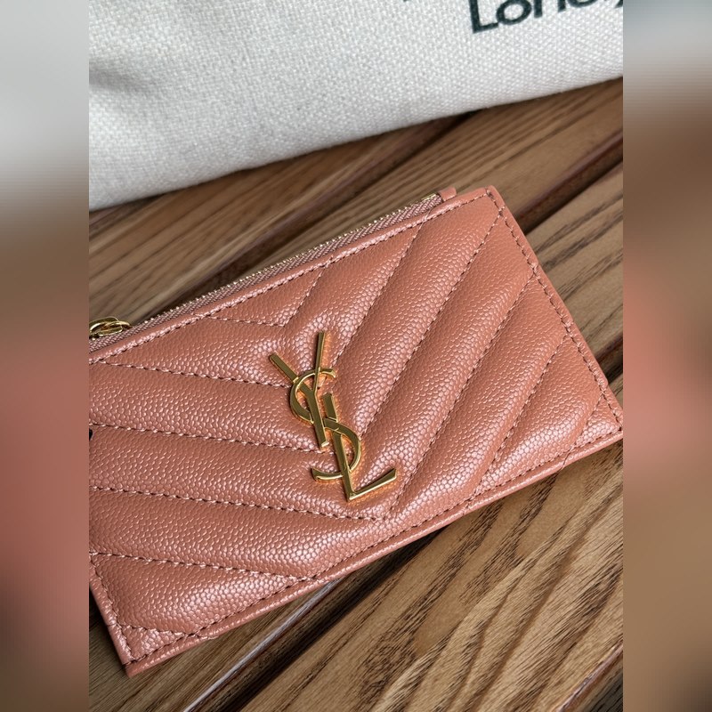 YSL卡包 SAINT LAURENT球紋牛皮卡包！史上最好看的卡包之一；非常