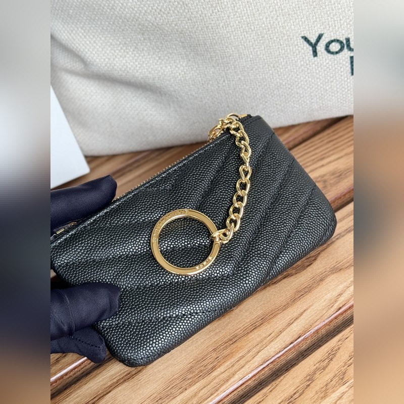 SAINT LAURENT球紋 牛皮mini 零錢包太美了 超愛 可放包裡 可