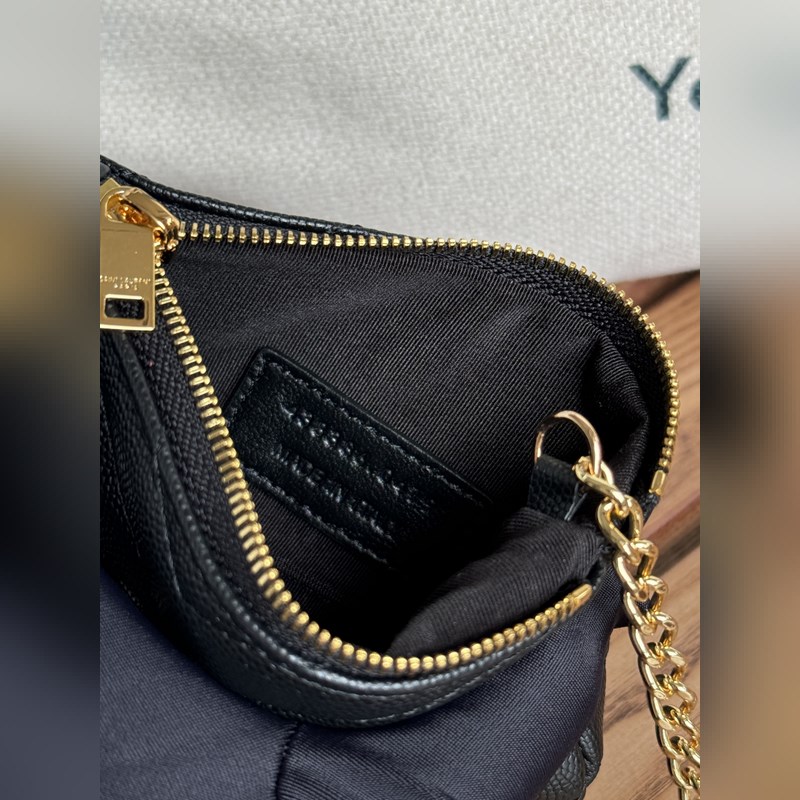 SAINT LAURENT球紋 牛皮mini 零錢包太美了 超愛 可放包裡 可