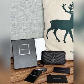 SAINT LAURENT球紋 牛皮mini 零錢包太美了 超愛 可放包裡 可