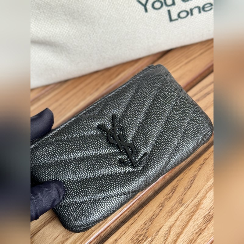 SAINT LAURENT球紋 牛皮mini 零錢包太美了 超愛 可放包裡 可