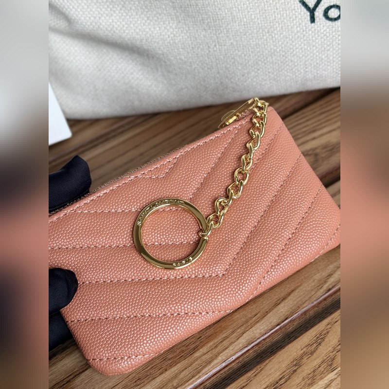 SAINT LAURENT球紋 牛皮mini 零錢包太美了 超愛 可放包裡 可