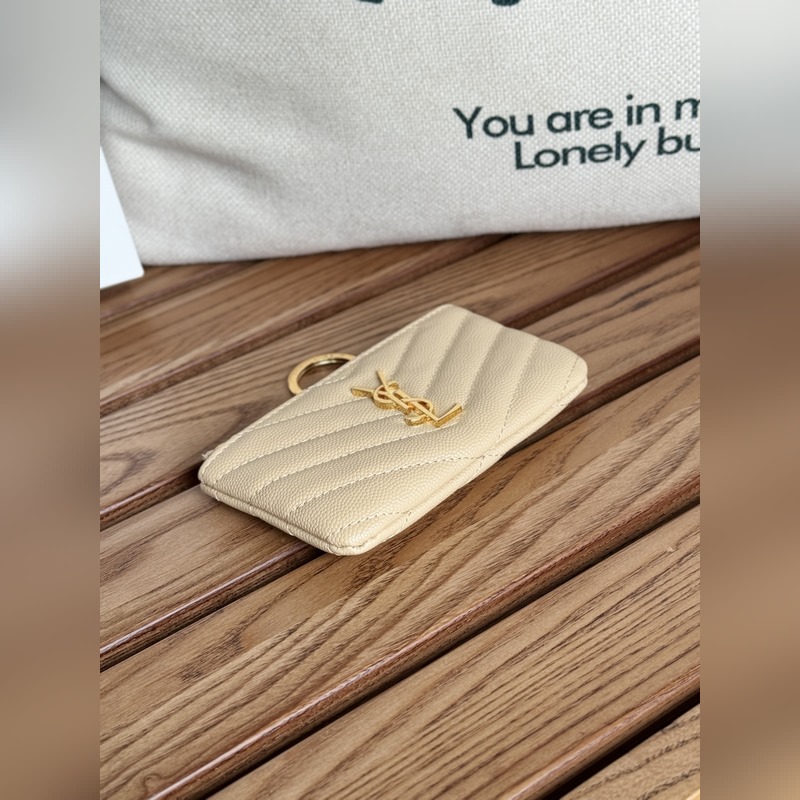 SAINT LAURENT球紋 牛皮mini 零錢包太美了 超愛 可放包裡 可