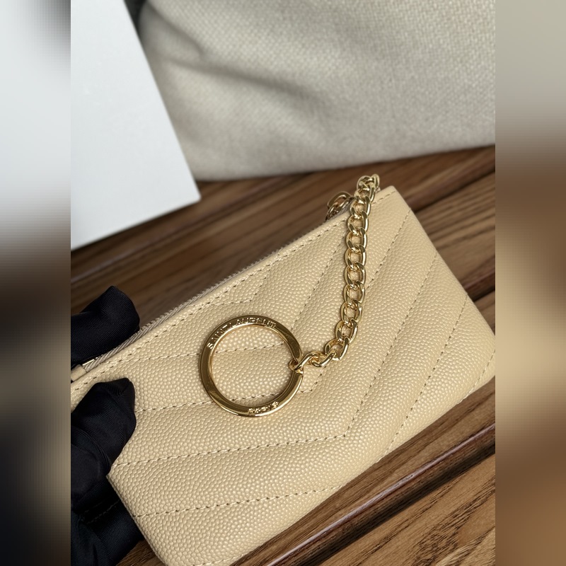 SAINT LAURENT球紋 牛皮mini 零錢包太美了 超愛 可放包裡 可