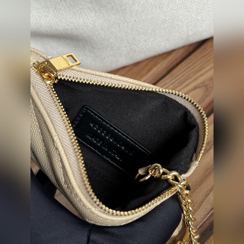 SAINT LAURENT球紋 牛皮mini 零錢包太美了 超愛 可放包裡 可