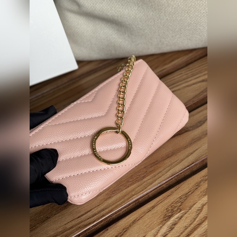 SAINT LAURENT球紋 牛皮mini 零錢包太美了 超愛 可放包裡 可