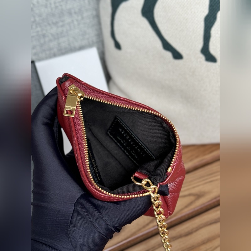 SAINT LAURENT球紋 牛皮mini 零錢包太美了 超愛 可放包裡 可