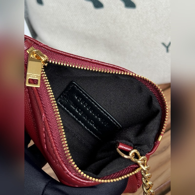 SAINT LAURENT球紋 牛皮mini 零錢包太美了 超愛 可放包裡 可