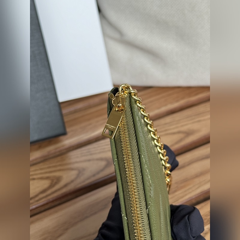 SAINT LAURENT球紋 牛皮mini 零錢包太美了 超愛 可放包裡 可