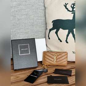 SAINT LAURENT球紋 牛皮mini 零錢包太美了 超愛 可放包裡 可