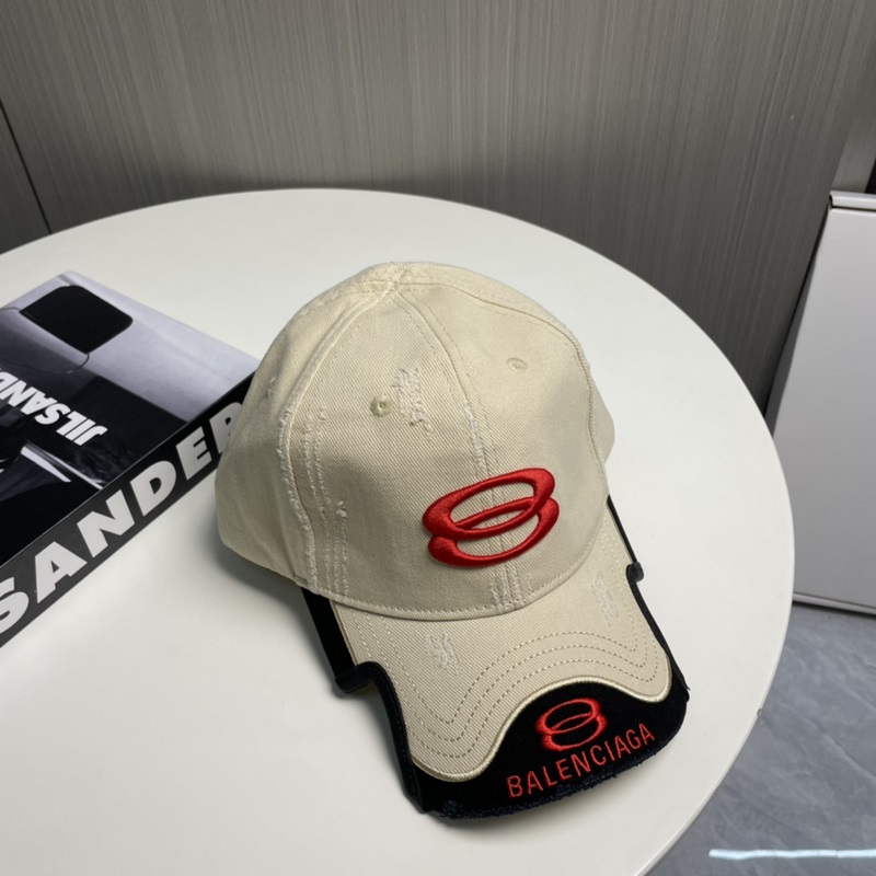 BALENCIAGA巴黎世家新款刺繡logo棒球帽，很酷的色系，男女佩戴都有不同