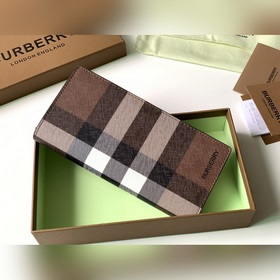 Vintage 格紋環保帆布長款錢夾 【B 家】原單出品 ～～ 采用進口柔軟小牛