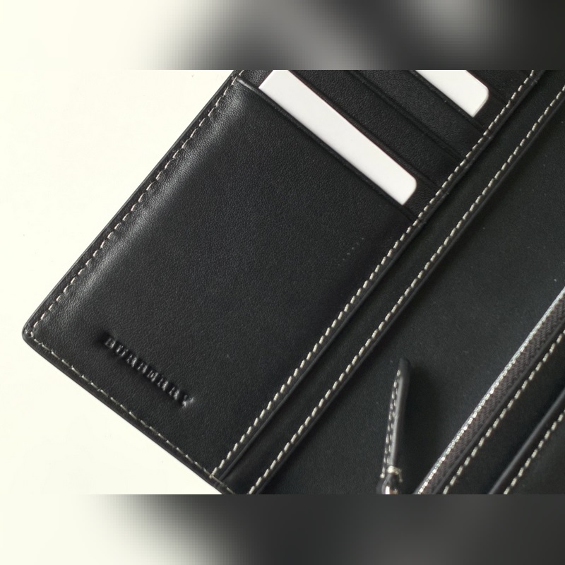 Vintage 格紋環保帆布長款錢夾 【B 家】原單出品 ～～ 采用進口柔軟小牛