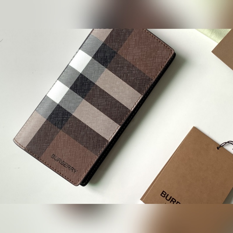 Vintage 格紋環保帆布長款錢夾 【B 家】原單出品 ～～ 采用進口柔軟小牛
