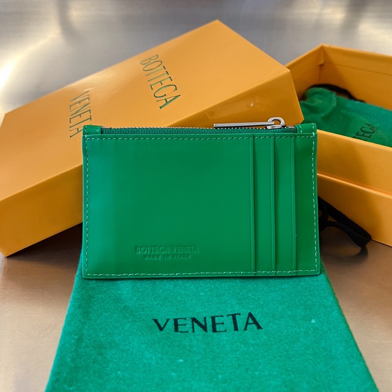 #BV 新款大編格卡包679843 簡簡單單精緻卡包 拉鍊設計可放零錢或者硬幣