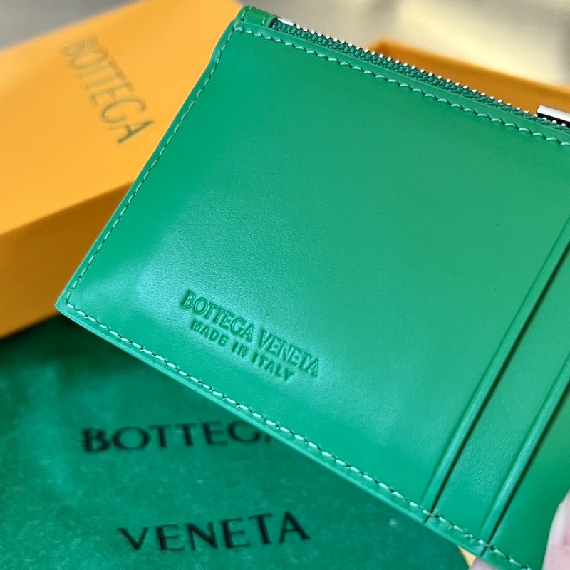 #BV 新款大編格卡包679843 簡簡單單精緻卡包 拉鍊設計可放零錢或者硬幣