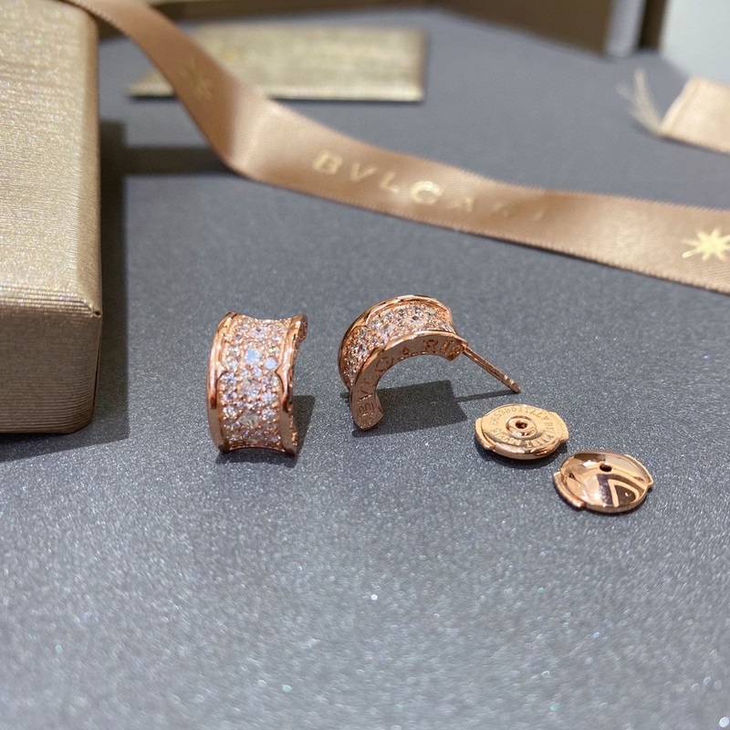 【代購級別】Bvlgari 寶格麗 B.ZERO1系列 小蠻腰 滿鑽耳釘 精選德