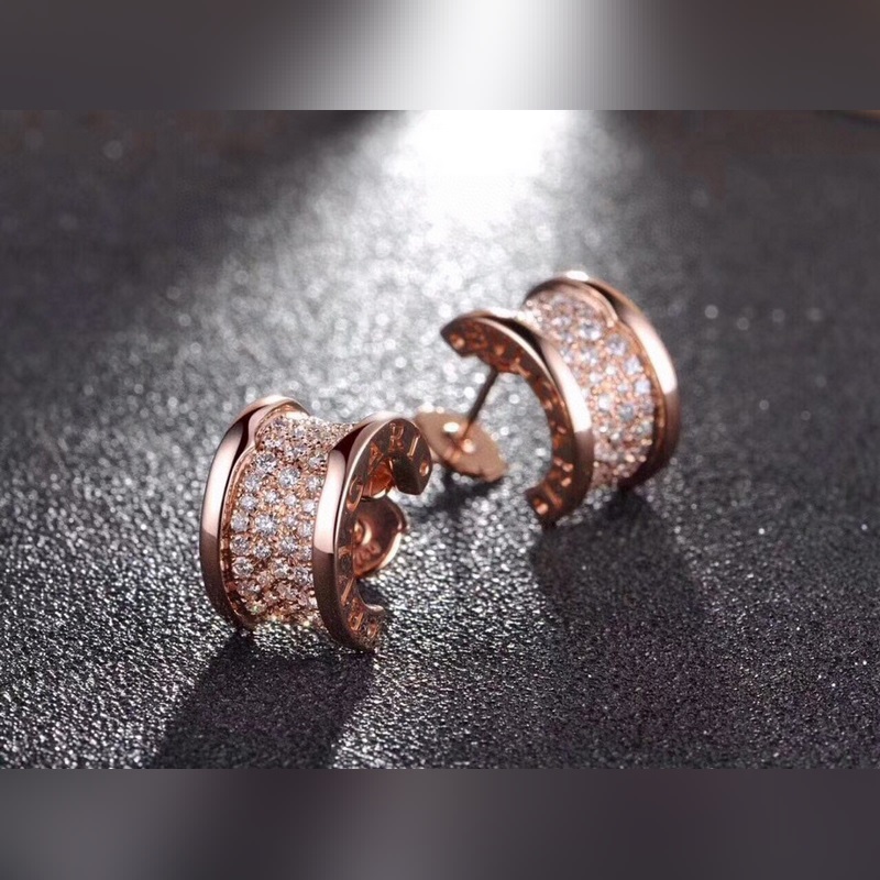 【代購級別】Bvlgari 寶格麗 B.ZERO1系列 小蠻腰 滿鑽耳釘 精選德