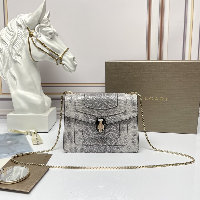 BVLGARI2019年早春限量新款-水蛇皮款都出貨啦 銀白色超級好看，銀白色的