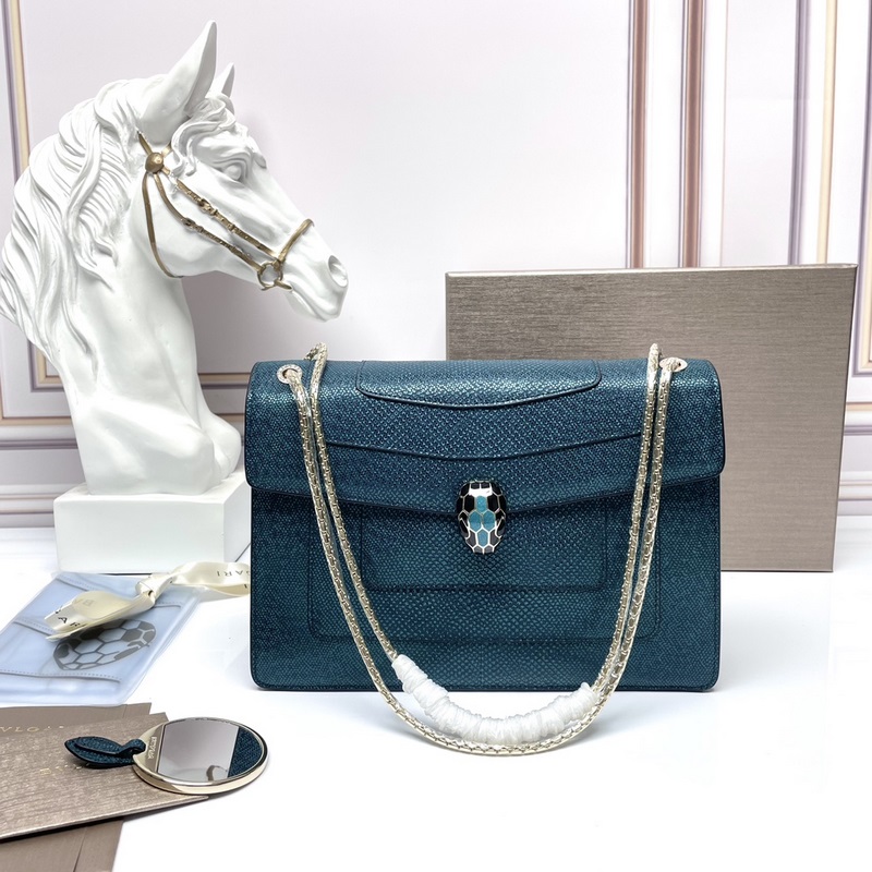 Bvlgari 2019年最新限量款-水蛇皮蛇頭包包首發上市 這款皮的質感非常的