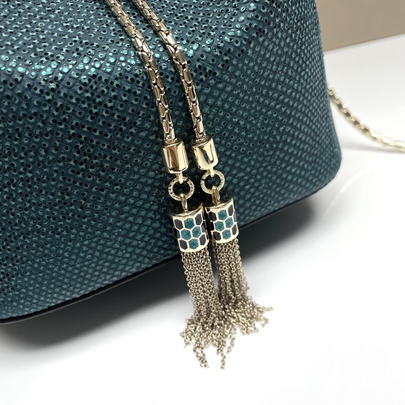 【Bvlgari】寶格麗專櫃新款限量水桶包 蛇皮款，B287614，采用進口蛇皮