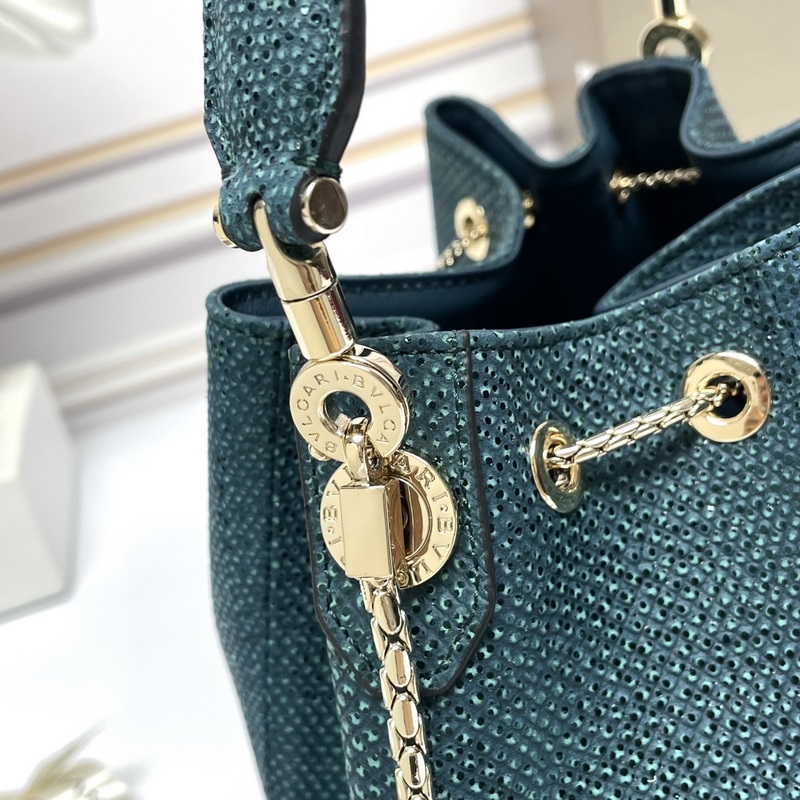 【Bvlgari】寶格麗專櫃新款限量水桶包 蛇皮款，B287614，采用進口蛇皮