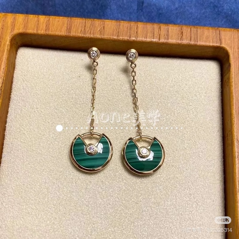 卡地亞CNC護(hù)身符耳環(huán)，Amulette de Cartier珠寶，真金定制最多