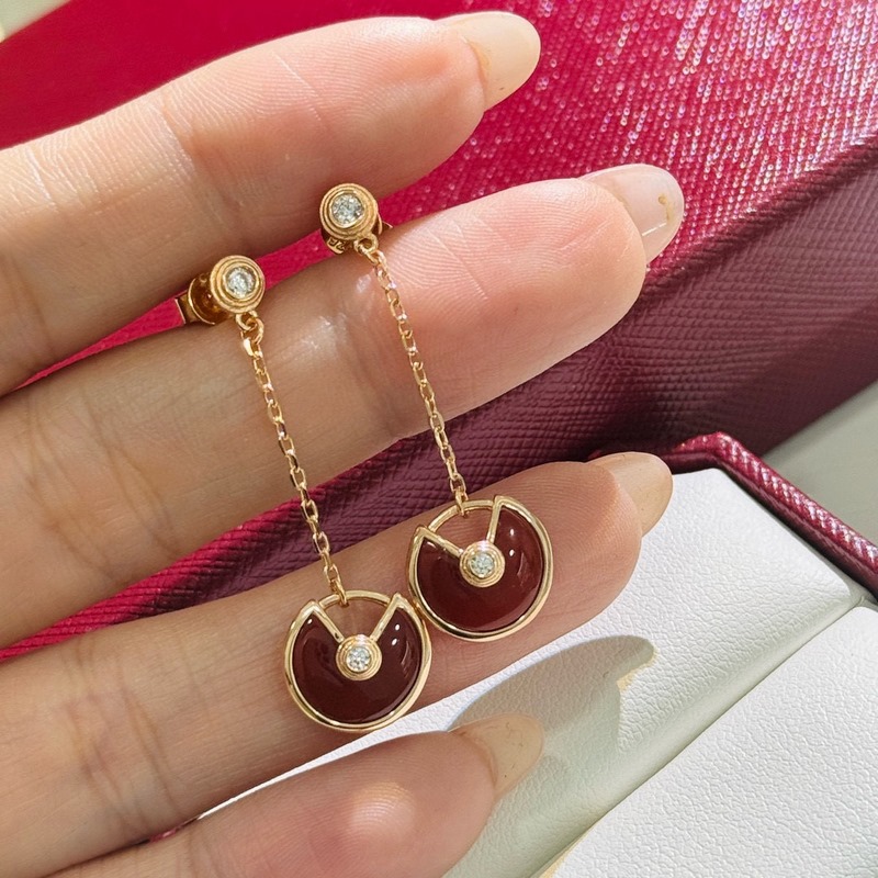 卡地亞CNC護身符耳環，Amulette de Cartier珠寶，真金定制最多