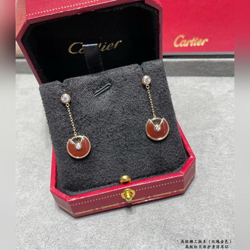 卡地亞CNC護身符耳環，Amulette de Cartier珠寶，真金定制最多