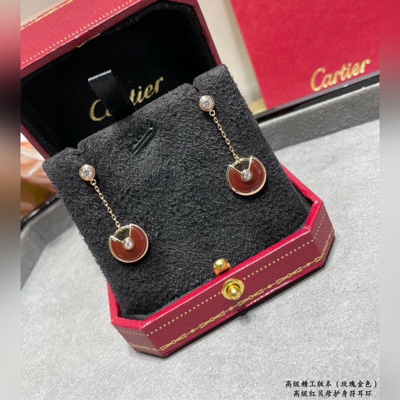 卡地亞CNC護身符耳環，Amulette de Cartier珠寶，真金定制最多