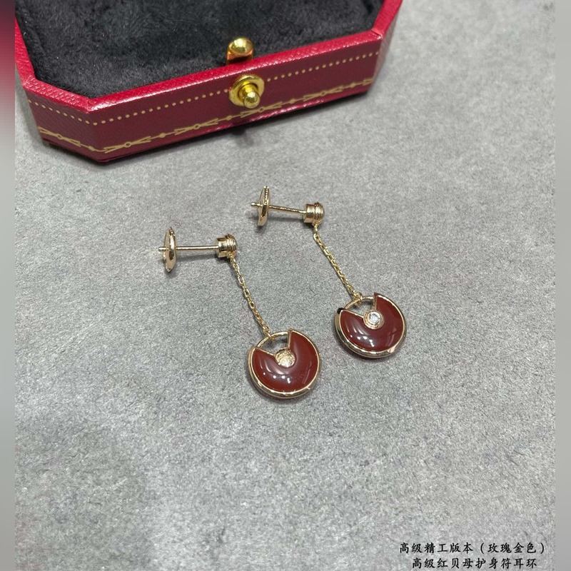 卡地亞CNC護身符耳環，Amulette de Cartier珠寶，真金定制最多