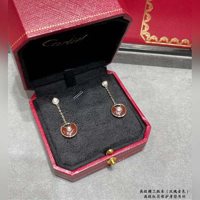卡地亞CNC護身符耳環，Amulette de Cartier珠寶，真金定制最多