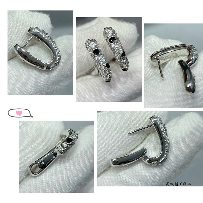 V金材質 7670190 卡地亞U形斑點耳夾，每個産品老師傅精雕細刻 呈現出最完