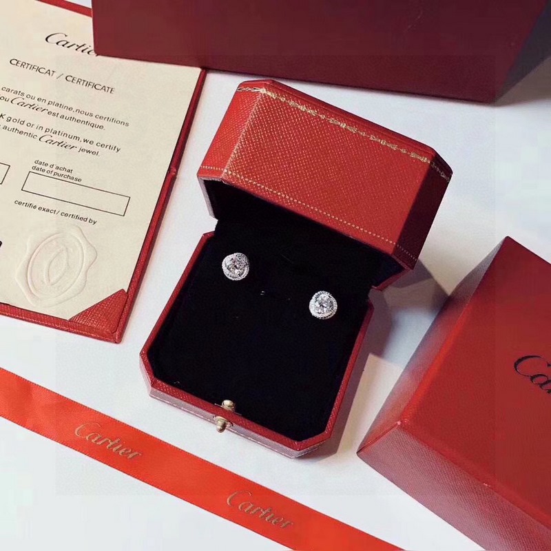 Cartier 卡地亞 旋轉(zhuǎn)系列四爪耳釘 經(jīng)典奢侈 高端定制鍍金！bling b