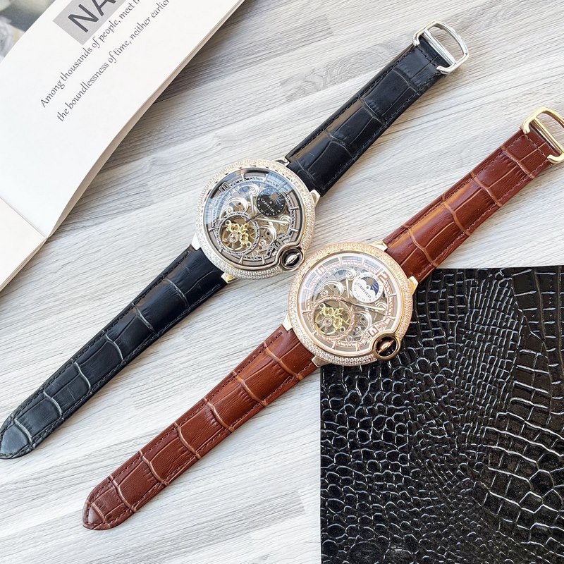 藍氣球系列 震撼上市【最新】：卡地亞 鏤空設計【類型】：精品男士腕錶【錶帶