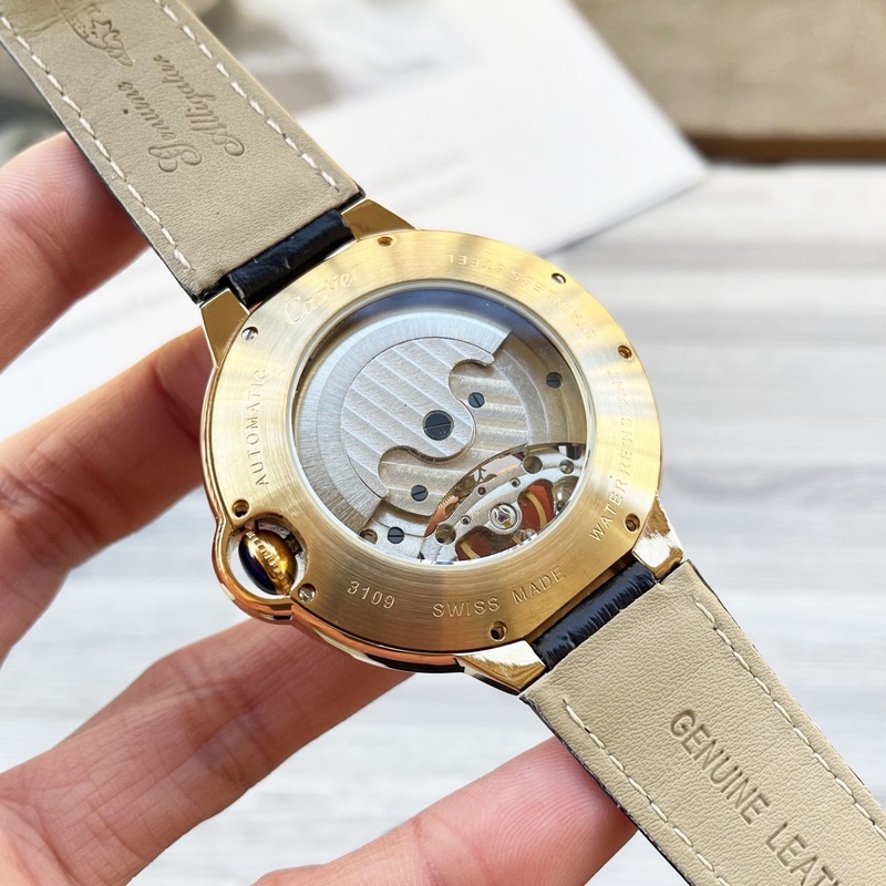 藍氣球系列 震撼上市【最新】：卡地亞 鏤空設計【類型】：精品男士腕錶【錶帶